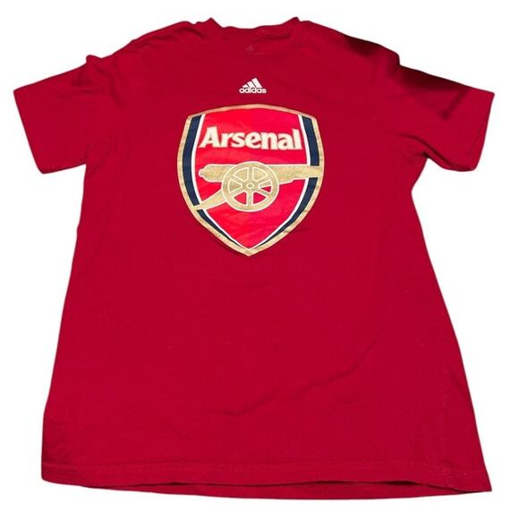 Arsenal Adidas Amplifier Logo Tee Shirt Size M Red Soccer Football Club Pride - Picture 1 of 7